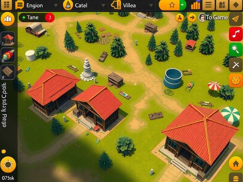 Rural Route gameplay showing village scene